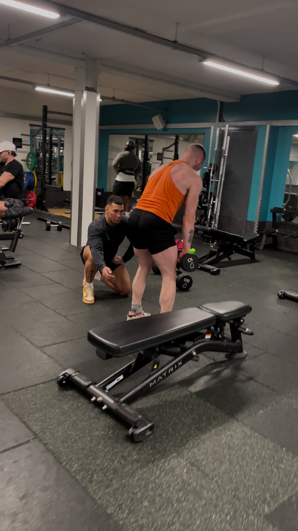 Jonny Goodall coaching a client during a training session