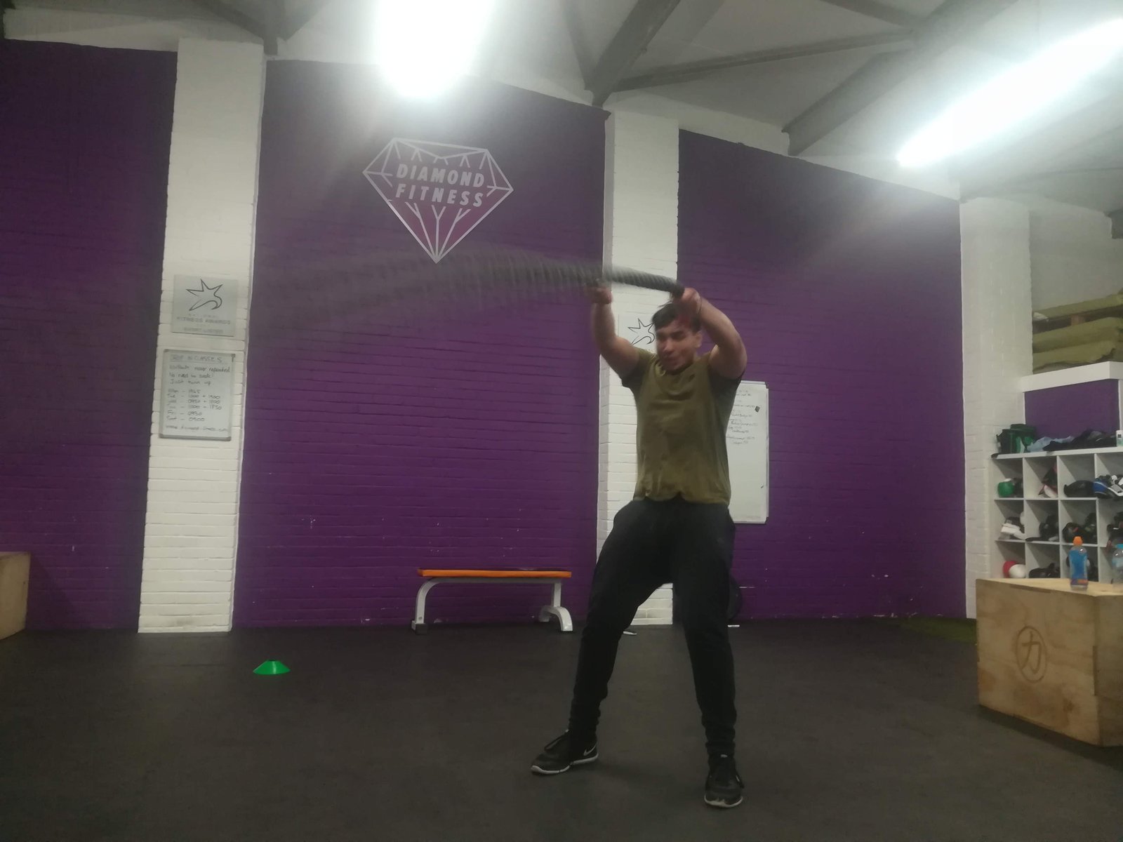 Battle rope conditioning session